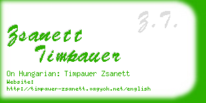 zsanett timpauer business card